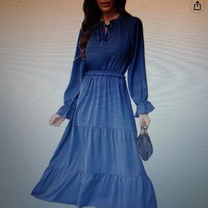 Long sleeve boho maxi dress